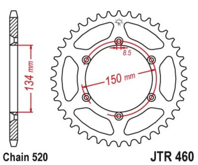 Couronne JT. acier anti-boue 460 - 520