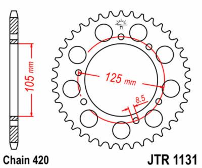 Couronne JT. acier standard 1131 - 420