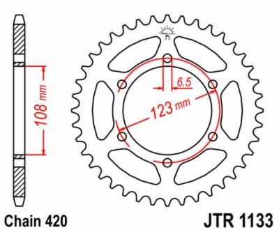 Couronne JT. acier standard 1133 - 420
