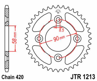 Couronne JT. acier standard 1213 - 420