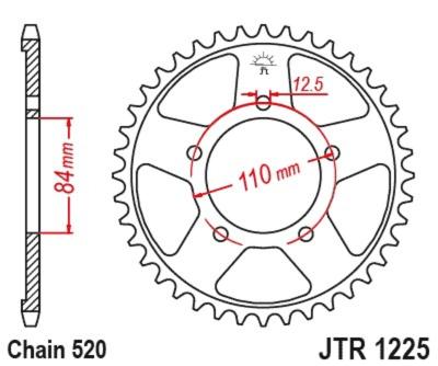 Couronne JT. acier standard 1225 - 520