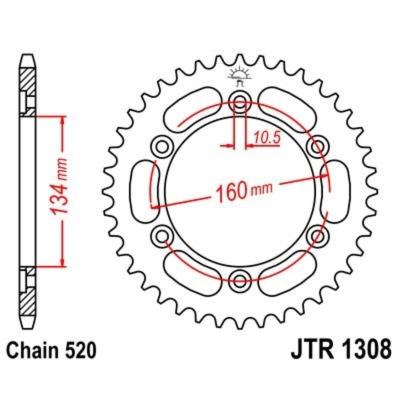 Couronne JT. acier standard 1308 - 520