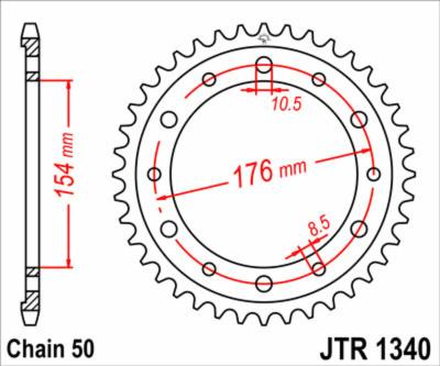 Couronne JT. acier standard 1340 - 530