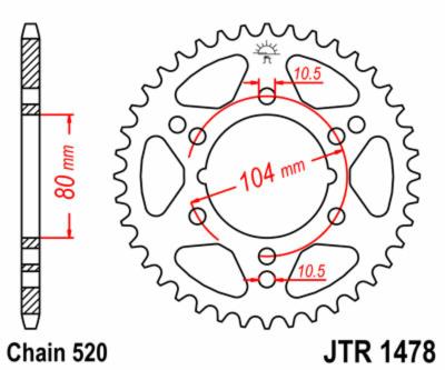 Couronne JT. acier standard 1478 - 520