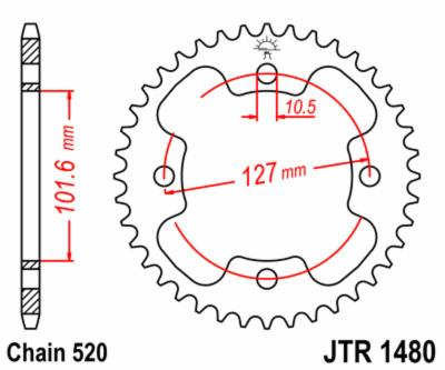Couronne JT. acier standard 1480 - 520