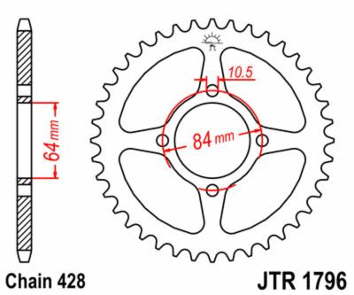 Couronne JT. acier standard 1796 - 428