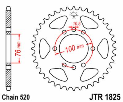 Couronne JT. acier standard 1825 - 520