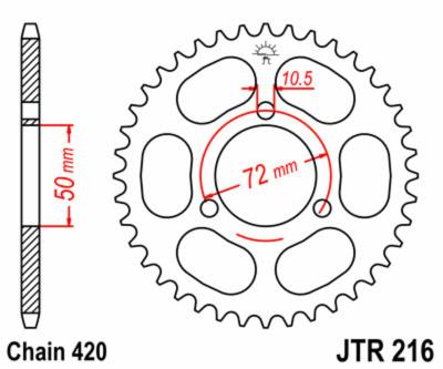 Couronne JT. acier standard 216 - 420
