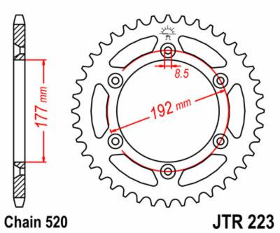 Couronne JT. acier standard 223 - 520