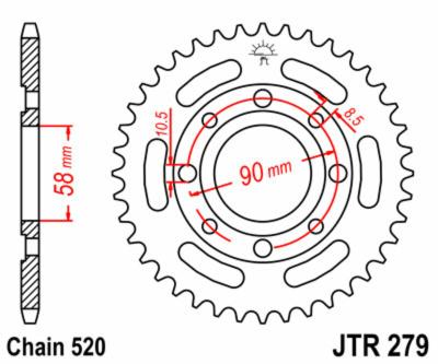 Couronne JT. acier standard 279 - 520