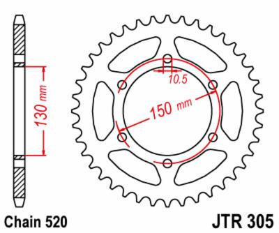 Couronne JT. acier standard 305 - 520