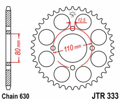 Couronne JT. acier standard 333 - 630