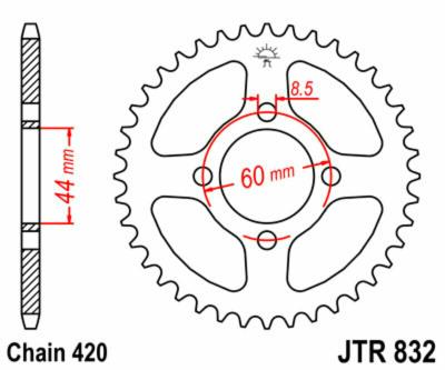 Couronne JT. acier standard - 420 32 dents