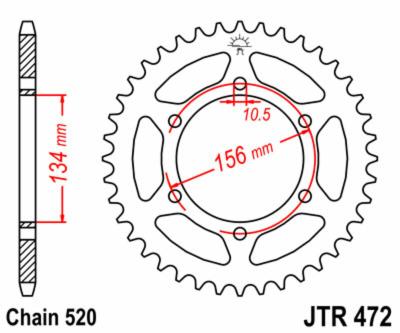 Couronne JT. acier standard 472 - 520