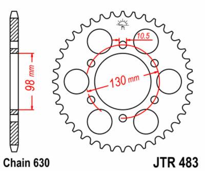Couronne JT. acier standard 483 - 630