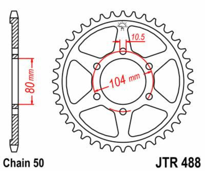 Couronne JT. acier standard 488 - 530