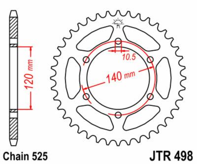 Couronne JT. acier standard 498 - 525