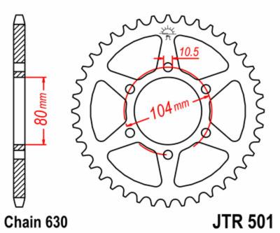 Couronne JT. acier standard 501 - 630