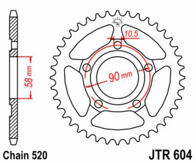 Couronne JT. acier standard 604 - 520