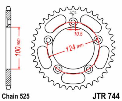 Couronne JT. acier standard 744 - 525