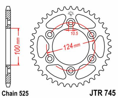 Couronne JT. acier standard 745 - 525