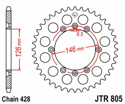 Couronne JT. acier standard 805 - 428