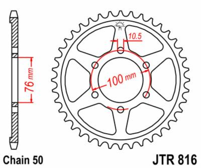 Couronne JT. acier standard 816 - 530