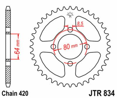 Couronne JT. acier standard 834 - 420