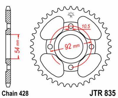 Couronne JT. acier standard 835 - 428
