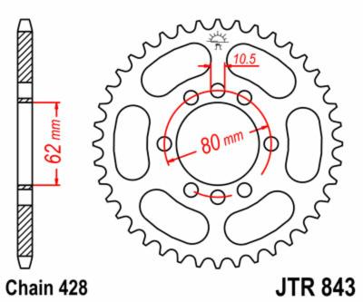 Couronne JT. acier standard 843 - 428