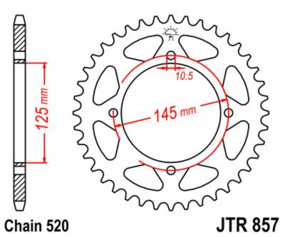 Couronne JT. acier standard 857 - 520