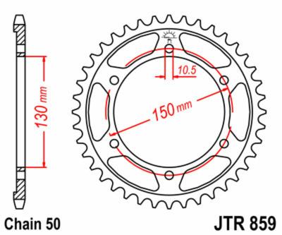 Couronne JT. acier standard 859 - 530