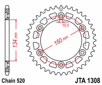 Couronne JT. aluminium Ultra-Light 1308 - 520