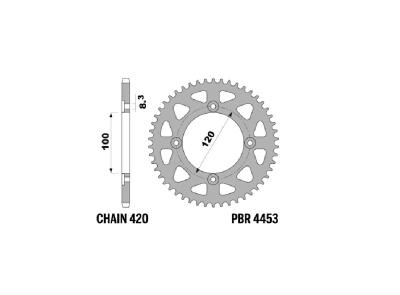 Couronne PBR Aluminium Standard - 420 53 dents
