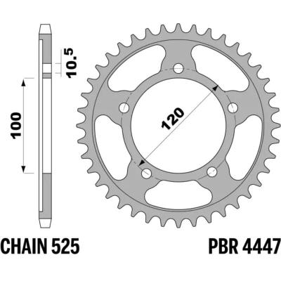 Couronne PBR acier C45 revenu 4447 - 525