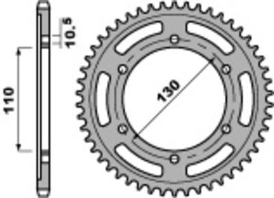 Couronne PBR acier C45 standard 4385 - 525