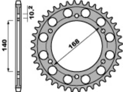 Couronne PBR acier C45 standard 4613 - 525