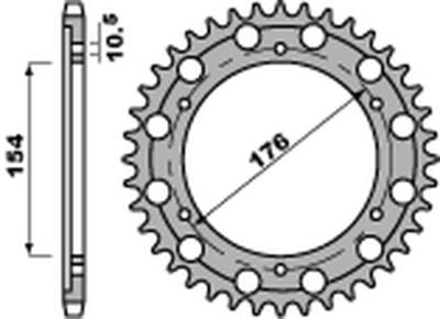 Couronne PBR acier C45 standard 4679 - 525
