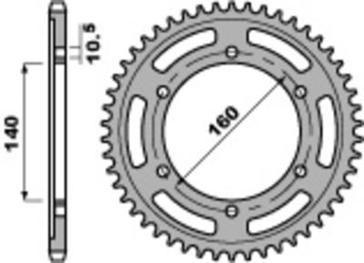 Couronne PBR acier C45 standard 502 - 530