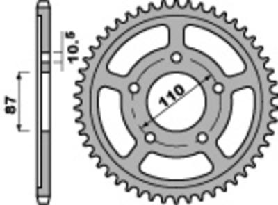 Couronne PBR acier C45 standard 795 - 530