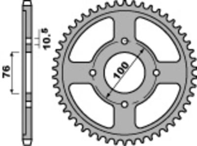 Couronne PBR acier C45 standard 803 - 428