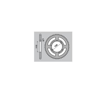 Couronne PBR acier standard - 428 44 dents