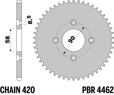 Couronne PBR acier standard 4462 - 420
