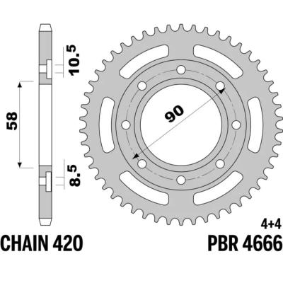 Couronne PBR aluminium 4666 - 420