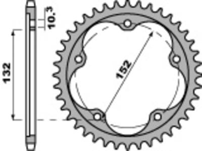Couronne PBR aluminium Ultra-Light anodis&eacute; dur 4460 - 525