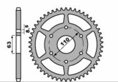 Couronne PBR aluminium ultra-light anodis&eacute; dur 4675 - 520