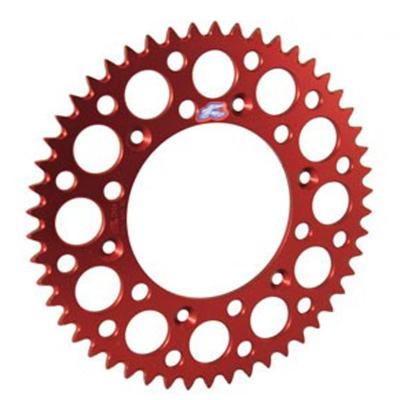 Couronne Renthal Ultra light Anodise rouge Anti boue 51 dents