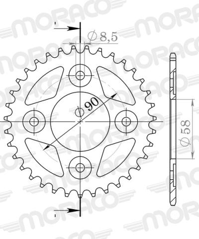 Couronne SuperProx Black 35 dents
