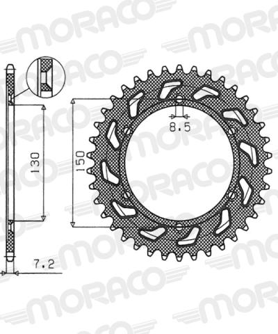 Couronne SuperProx Black 51 dents