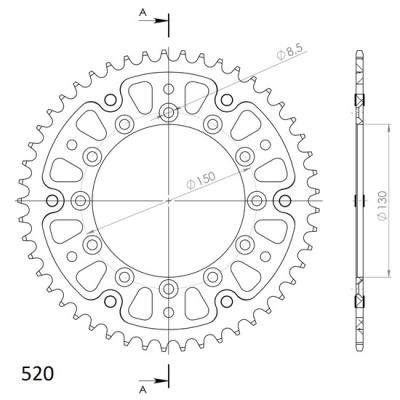 Couronne SuperProx Bleu 48 dents